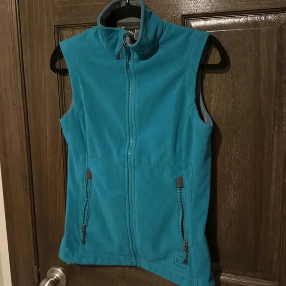 REI Teal Blue Hiking Vest Womens XS Athlestic Athlesiure EUC Zipper Pockets - Picture 4 of 11